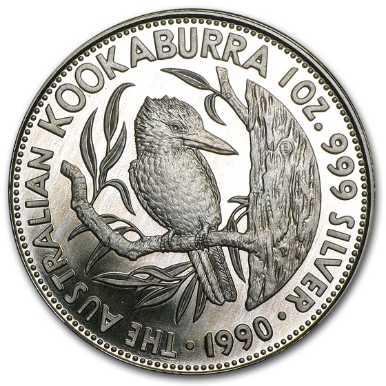 1990 Australia 1 oz Silver Kookaburra Proof