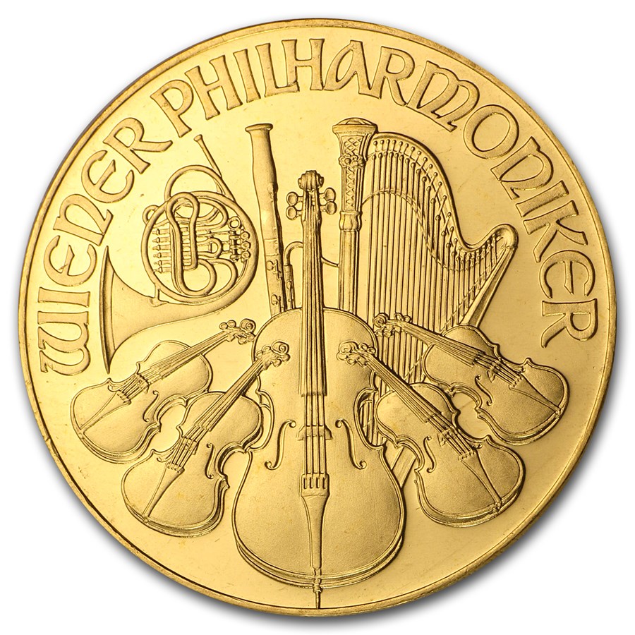 1990 Austria 1 oz Gold Philharmonic BU