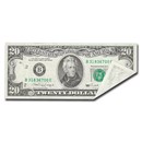 1990* (B-NY) $20 FRN Gem CU-65 EPQ PMG (Fr#2077-B) Fold Error