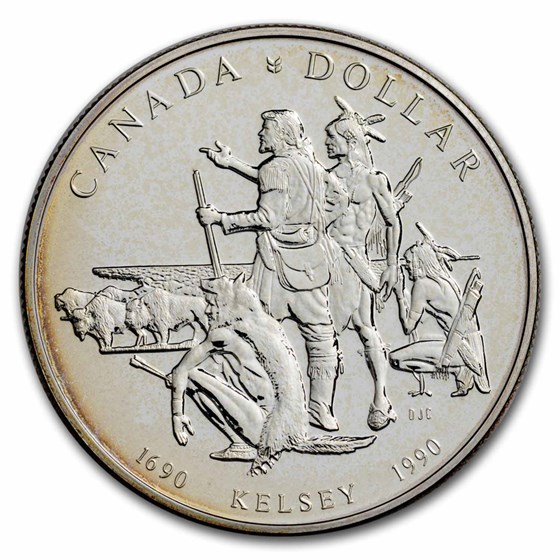 1990 Canada Silver Dollar BU (Henry Kelsey) 1990 Canada Silver Dollar BU (Henry Kelsey)