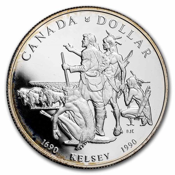 1990 Canada Silver Dollar BU (Henry Kelsey) 1990 Canada Silver Dollar BU (Henry Kelsey)