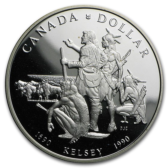 1990 Canada Silver Dollar Proof (Henry Kelsey) 1990 Canada Silver Dollar Proof (Henry Kelsey)
