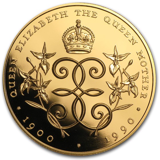 1990 Cayman Islands Proof Gold 250 Dollars Queen Mother 1990 Cayman Islands Proof Gold 250 Dollars Queen Mother