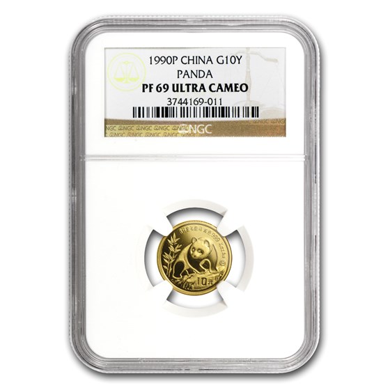 1990 China 1/10 oz Proof Gold Panda PF-69 NGC 1990 China 1/10 oz Proof Gold Panda PF-69 NGC