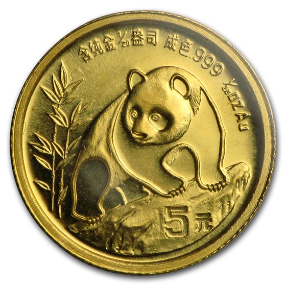 1990 China 1/20 oz Gold Panda Large Date BU (Sealed) 1990 China 1/20 oz Gold Panda Large Date BU (Sealed)