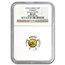 1990 China 1/20 oz Gold Panda Small Date MS-69 NGC