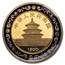 1990 China 2-Coin 1/2 oz Gold & 1/5 oz Ag Bi-Metallic Panda Set