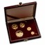 1990 China 5-Coin Gold Panda Proof Set (w/Box) Dmg Capsules