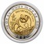 1990 China Gold & Silver Bi-Metallic Panda Hong Kong Expo