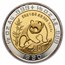 1990 China Gold & Silver Bi-Metallic Panda Hong Kong Expo