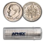 1990-D Roosevelt Dime 50-Coin Roll BU