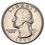 1990-D Washington Quarter 40-Coin Roll BU
