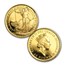 1990 GB 4-Coin Gold Britannia Proof Set (w/Box & COA)