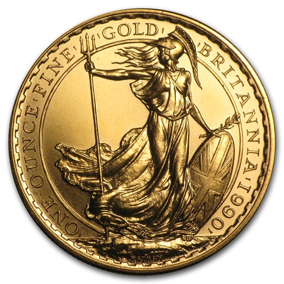 1990 Great Britain 1 oz Gold Britannia BU 1990 Great Britain 1 oz Gold Britannia BU