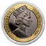 1990 IOM Gold Proof 2 Crown Penny Black (No Box & COA)