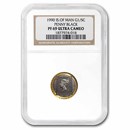 1990 Isle of Man 1/5 Crown Proof Gold Penny Black PF-69 UCAM NGC 1990 Isle of Man 1/5 Crown Proof Gold Penny Black PF-69 UCAM NGC