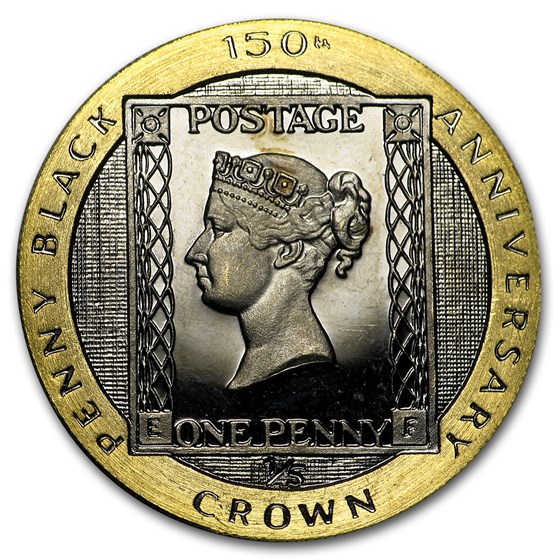 1990 Isle of Man 1/5 Crown Proof Gold Penny Black 1990 Isle of Man 1/5 Crown Proof Gold Penny Black