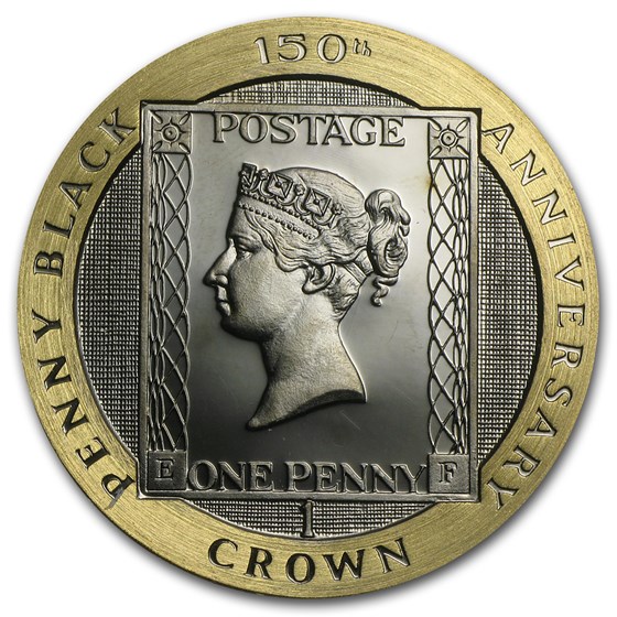 1990 Isle of Man 1 Crown Proof Gold Penny Black 1990 Isle of Man 1 Crown Proof Gold Penny Black