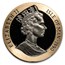 1990 Isle of Man 2 Crown Proof Gold Penny Black