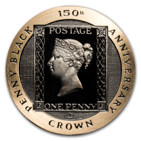1990 Isle of Man 2 Crown Proof Gold Penny Black 1990 Isle of Man 2 Crown Proof Gold Penny Black