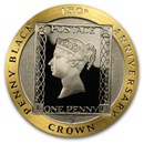 1990 Isle of Man 5 oz Proof Gold Penny Black