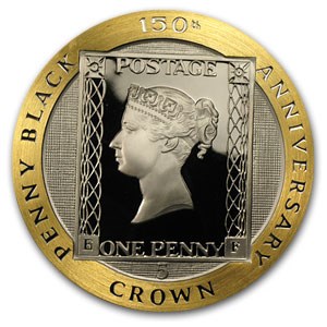 1990 Isle of Man 5 oz Proof Gold Penny Black 1990 Isle of Man 5 oz Proof Gold Penny Black