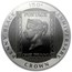 1990 Isle of Man Silver 5 Crown Penny Black Gem Proof NGC