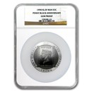 1990 Isle of Man Silver 5 Crown Penny Black Gem Proof NGC