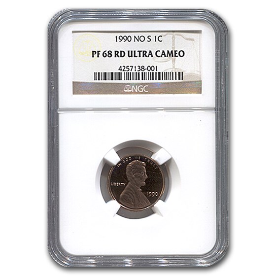 1990 No S Lincoln Cent PF-68 UCAM NGC (Red) 1990 No S Lincoln Cent PF-68 UCAM NGC (Red)