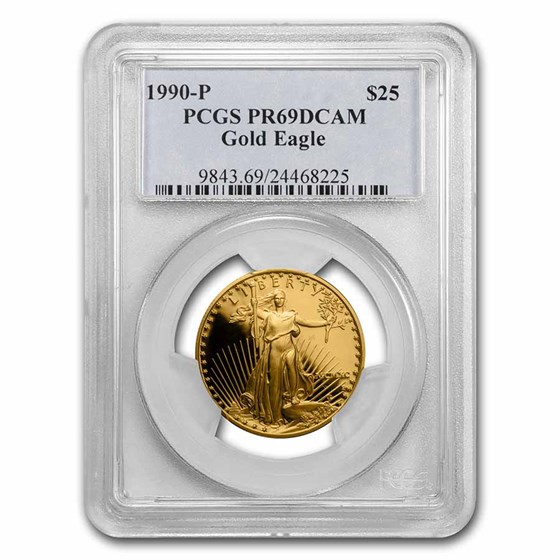 1990-P 1/2 oz Proof American Gold Eagle PR-69 DCAM PCGS 1990-P 1/2 oz Proof American Gold Eagle PR-69 DCAM PCGS