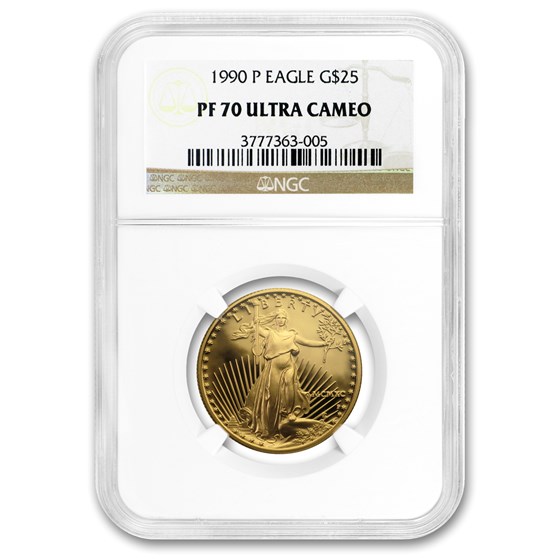 1990-P 1/2 oz Proof Gold American Eagle PF-70 NGC 1990-P 1/2 oz Proof Gold American Eagle PF-70 NGC