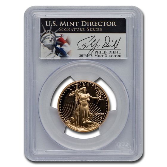 1990-P 1/2 oz Proof Gold Eagle PR-70 DCAM PCGS (Diehl Signed) 1990-P 1/2 oz Proof Gold Eagle PR-70 DCAM PCGS (Diehl Signed)