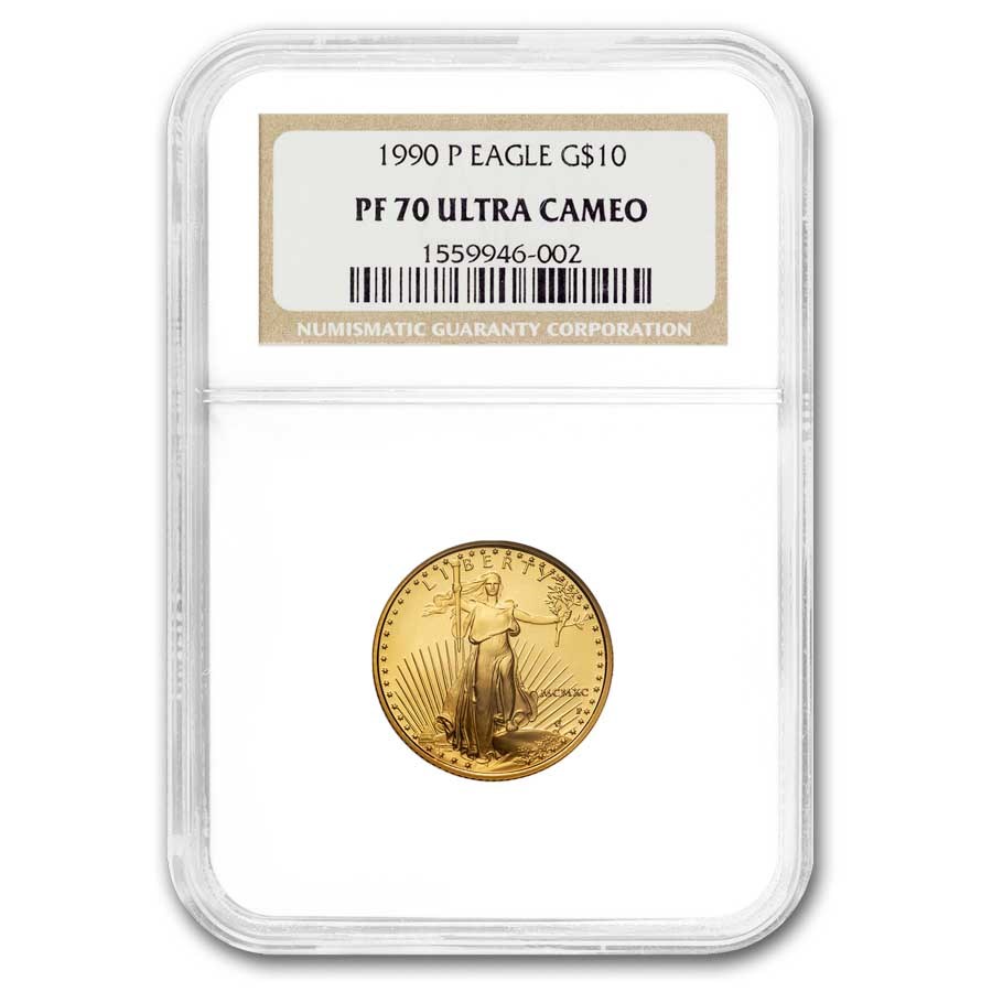1990-P 1/4 oz Proof American Gold Eagle PF-70 NGC