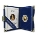 1990-P 1/4 oz Proof American Gold Eagle (w/Box & COA)