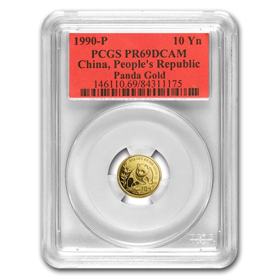 1990-P China 1/10 oz Proof Gold Panda PR-69 PCGS 1990-P China 1/10 oz Proof Gold Panda PR-69 PCGS