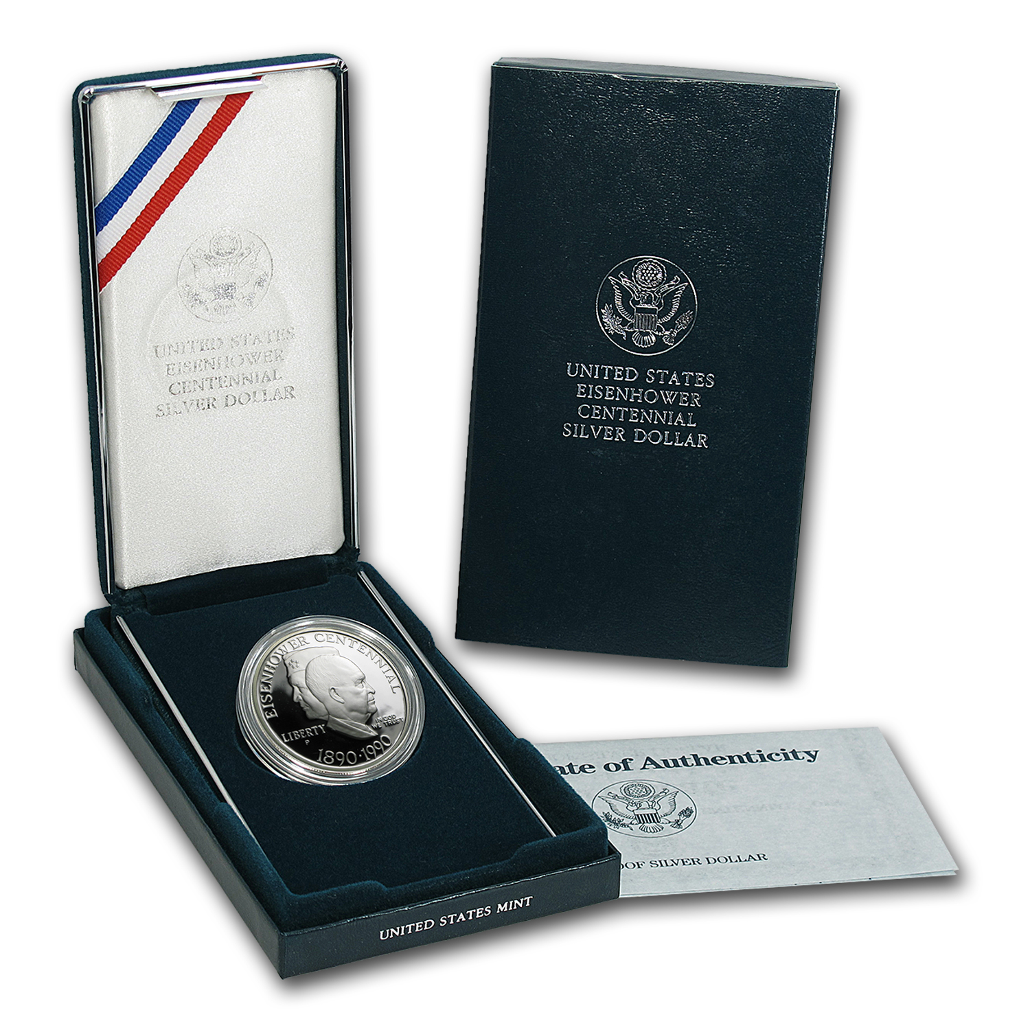 Buy 1990-P Eisenhower Centen $1 Ag Comm Pf w/Box COA | APMEX