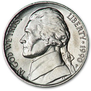 1990-P Jefferson Nickel BU