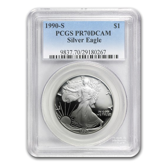1990-S Proof Silver American Eagle PR-70 PCGS 1990-S Proof Silver American Eagle PR-70 PCGS