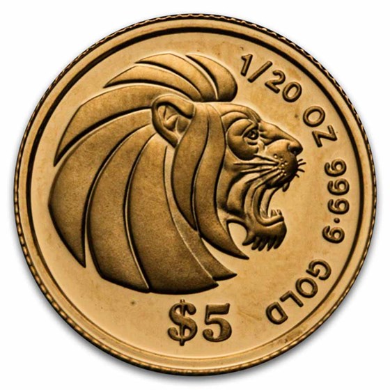 Buy 1990 Singapore 5Coin Gold Lion Proof Set APMEX