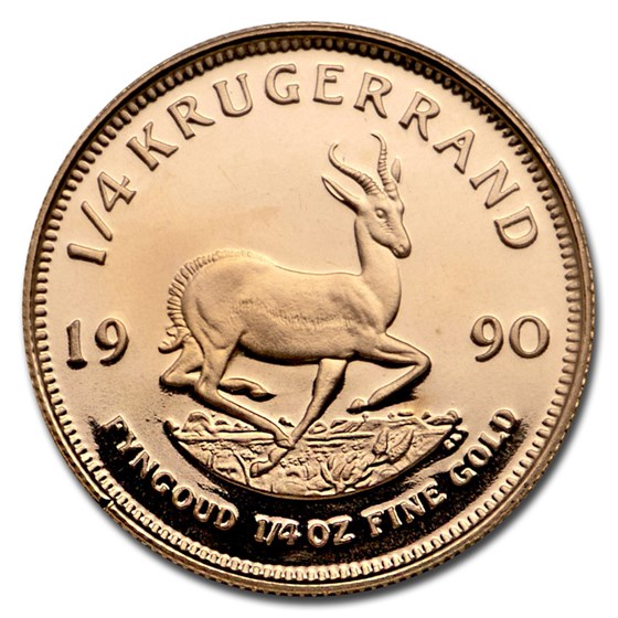 1990 South Africa 1/4 oz Proof Gold Krugerrand 1990 South Africa 1/4 oz Proof Gold Krugerrand