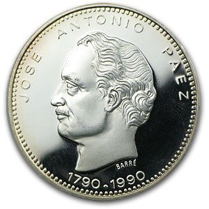 1990 Venezuela Silver 500 Bolivares Proof 1990 Venezuela Silver 500 Bolivares Proof