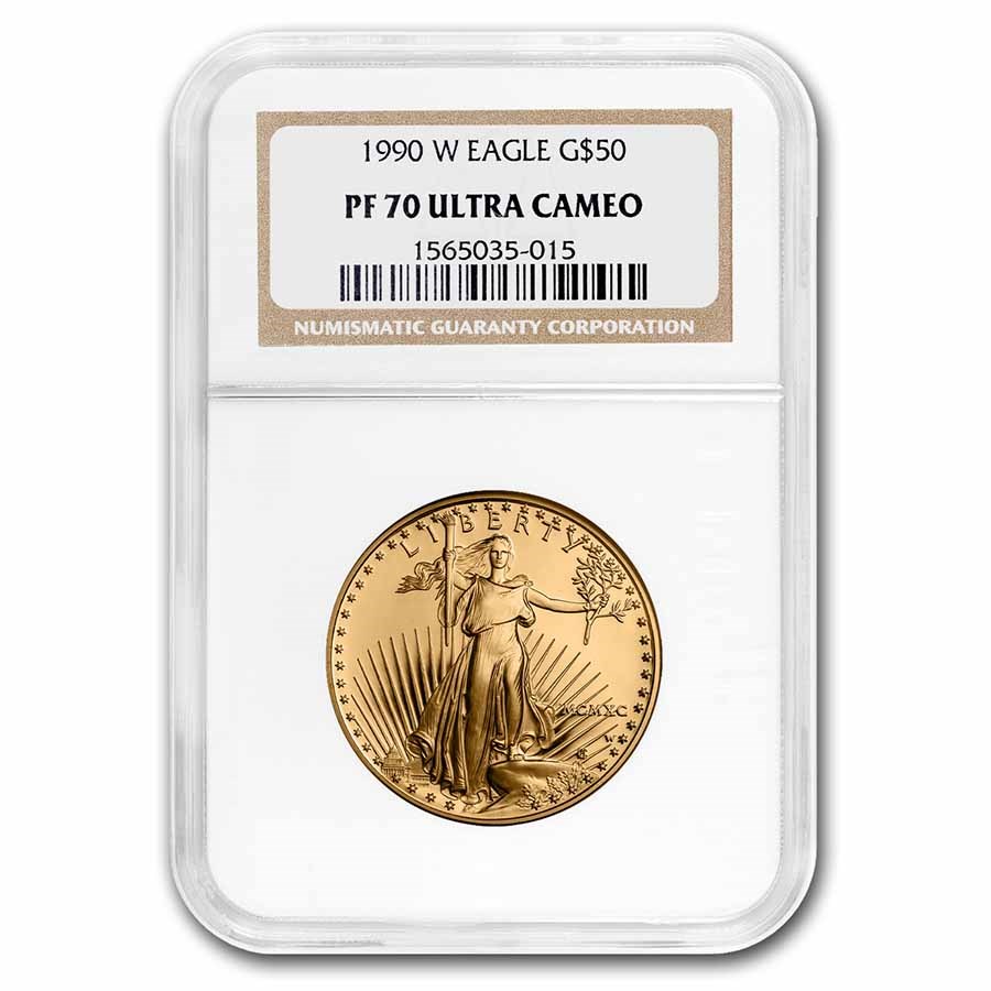 1990-W 1 oz Proof American Gold Eagle PF-70 UCAM NGC