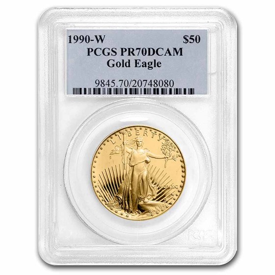 1990-W 1 oz Proof American Gold Eagle PR-70 PCGS 1990-W 1 oz Proof American Gold Eagle PR-70 PCGS