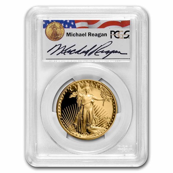 1990-W 1 oz Proof Gold Eagle PR-69 DCAM PCGS (Reagan Signed) 1990-W 1 oz Proof Gold Eagle PR-69 DCAM PCGS (Reagan Signed)