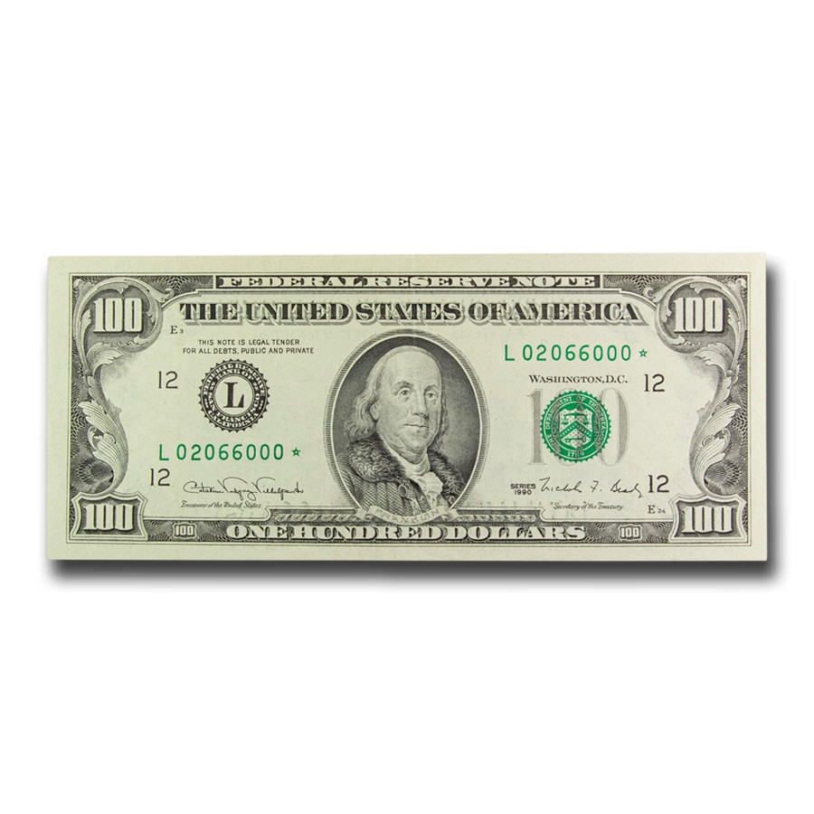 Buy 1990's $100 FRN CCU (Star Note) | APMEX