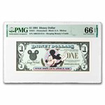 1991 $1.00 (AA) Waving Mickey CU-66 EPQ (DIS#21)