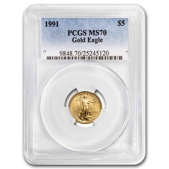 1991 1/10 oz American Gold Eagle MS-70 PCGS