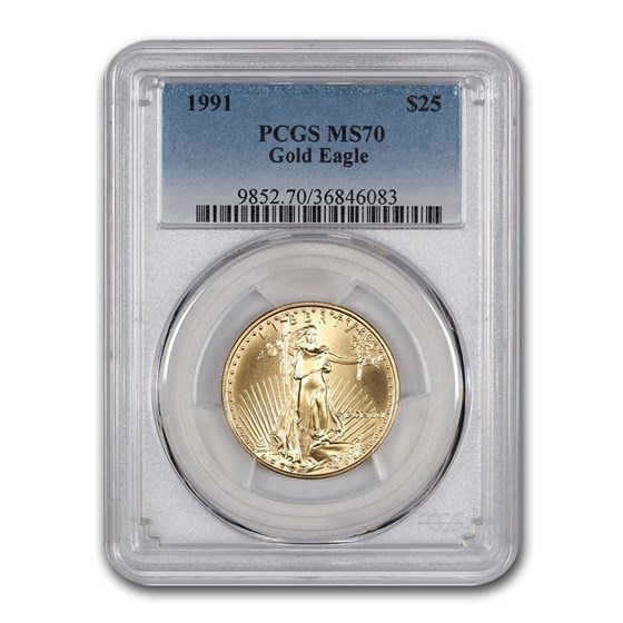 1991 1/2 oz Gold American Eagle MS-70 PCGS 1991 1/2 oz Gold American Eagle MS-70 PCGS