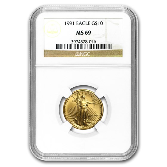 1991 1/4 oz American Gold Eagle MS-69 NGC 1991 1/4 oz American Gold Eagle MS-69 NGC