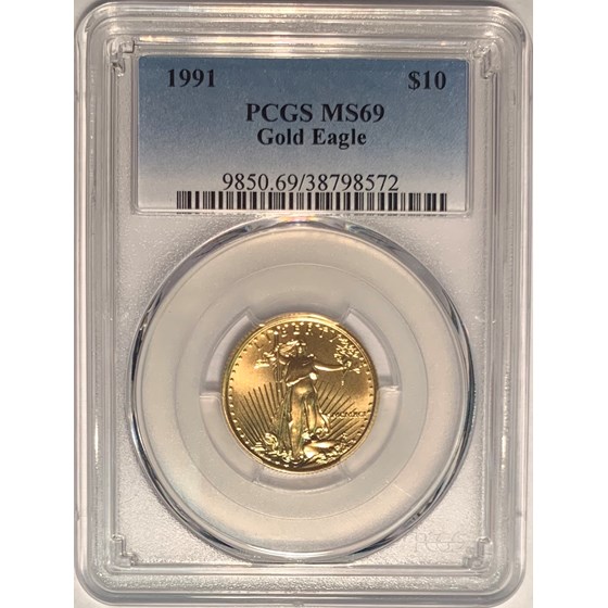 1991 1/4 oz American Gold Eagle MS-69 PCGS 1991 1/4 oz American Gold Eagle MS-69 PCGS
